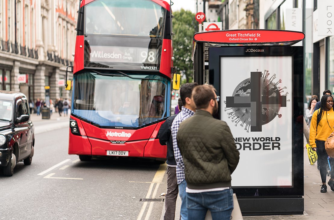 "New World Order" poster in London