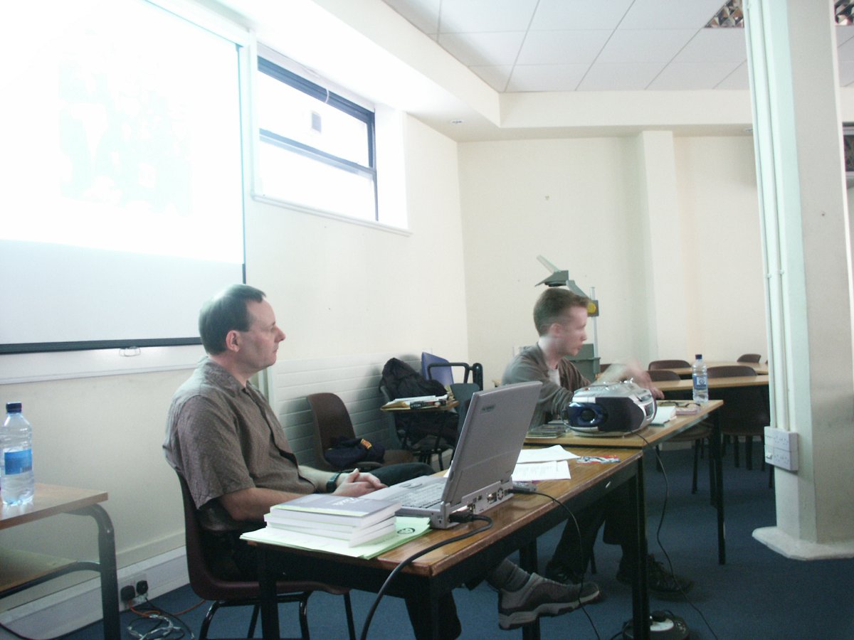 Ian Parker and Alexei Monroe at the open seminar "Zizek, Laibach, NSK: Psychoanalysis, Culture and Politcs, Dublin, 2004