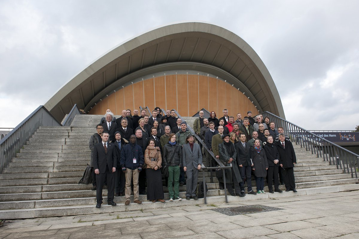 Congress delegates outside Haus Der Kulturen Der Welt, 21st October 2010